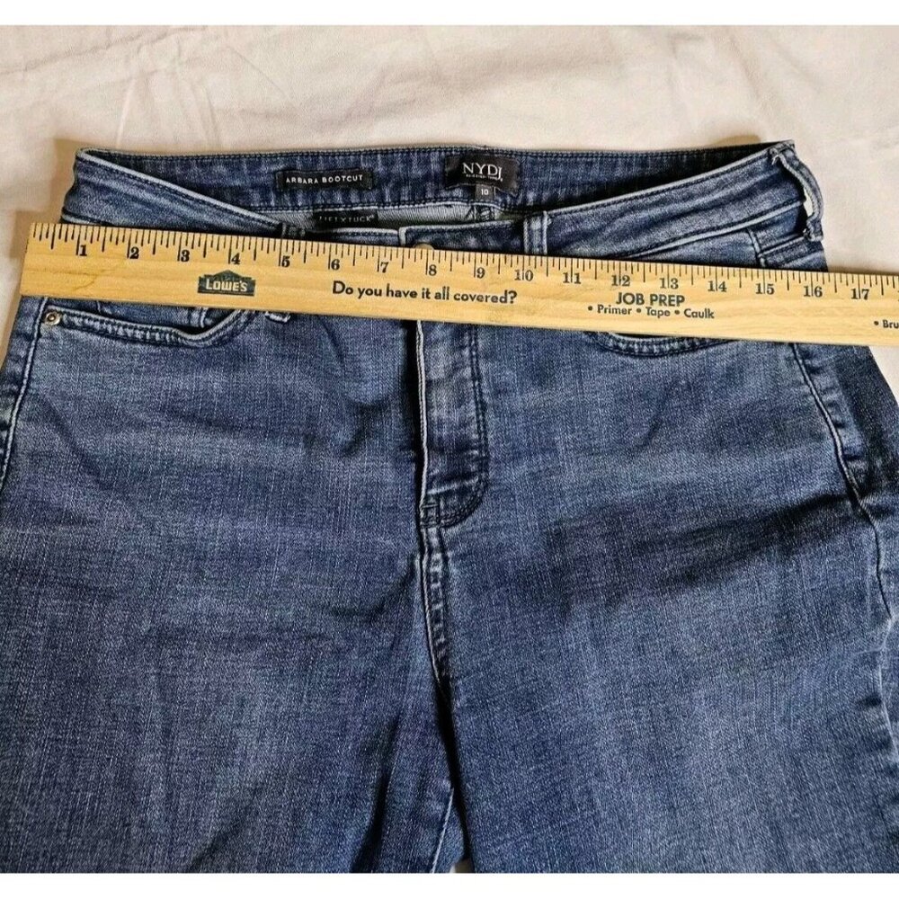 NYDJ Barbara Bootcut Lift & Tuck Denim Jeans 10JP Acid Washed - Picture 6 of 10